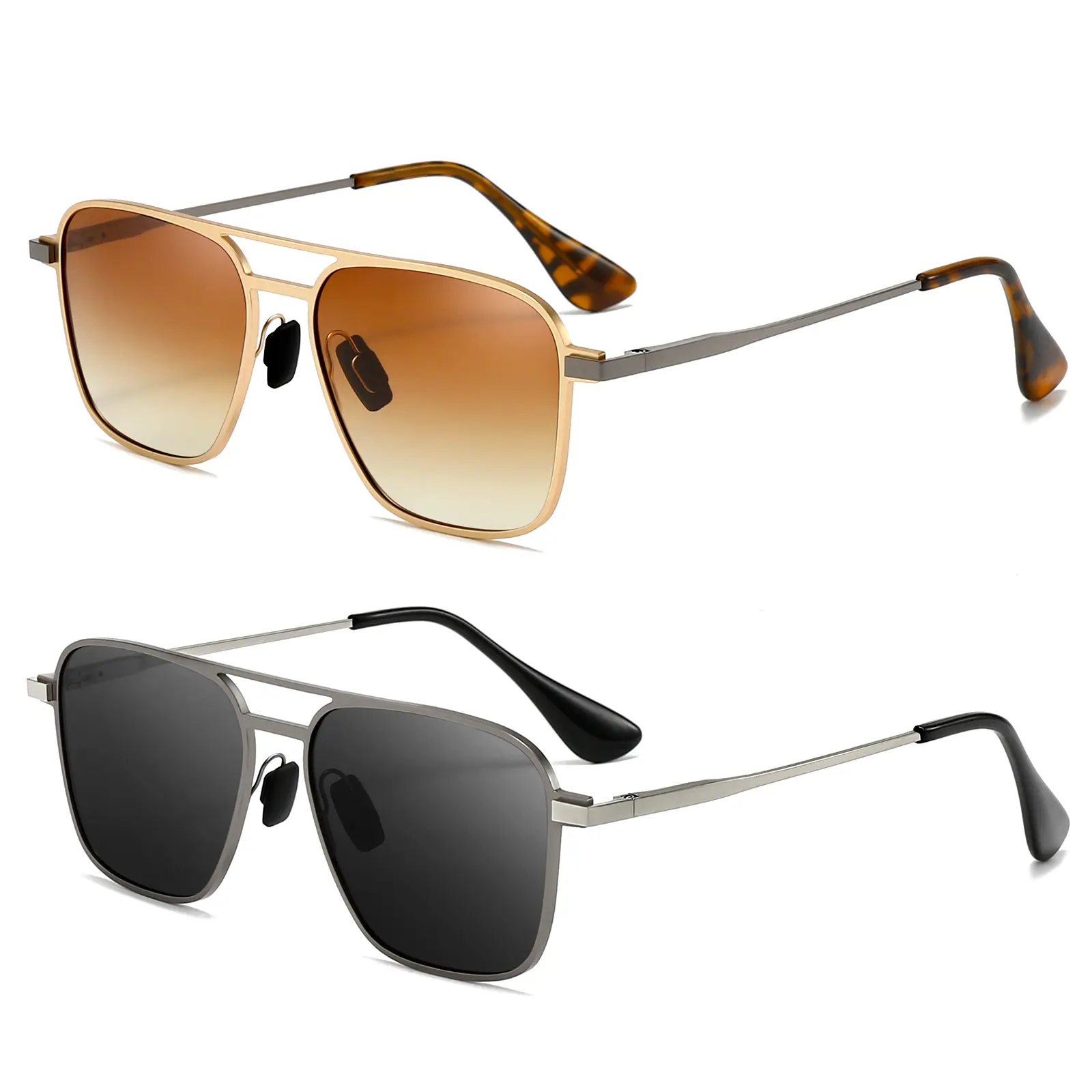 Gold Brown+Gunmetal Gray