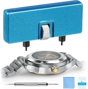 JOREST Watch Battery Replacement Kit, Watch Back Remover for Rotate Open Watch Cover, Watch Opening Tool, Watch Strap Removal, Watch Case Opener with Anti-scratch film, Spring Bar, Instruction Manual