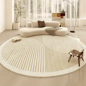 Round Floor Mat, 1 Count Non-slip Soft Floor Carpet, Decorative Area Rug for Home Living Room Bedroom, Home Decor, Contemporary Rugs