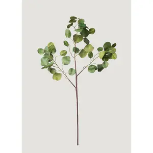 Faux Silver Dollar Eucalyptus Branch - 39"