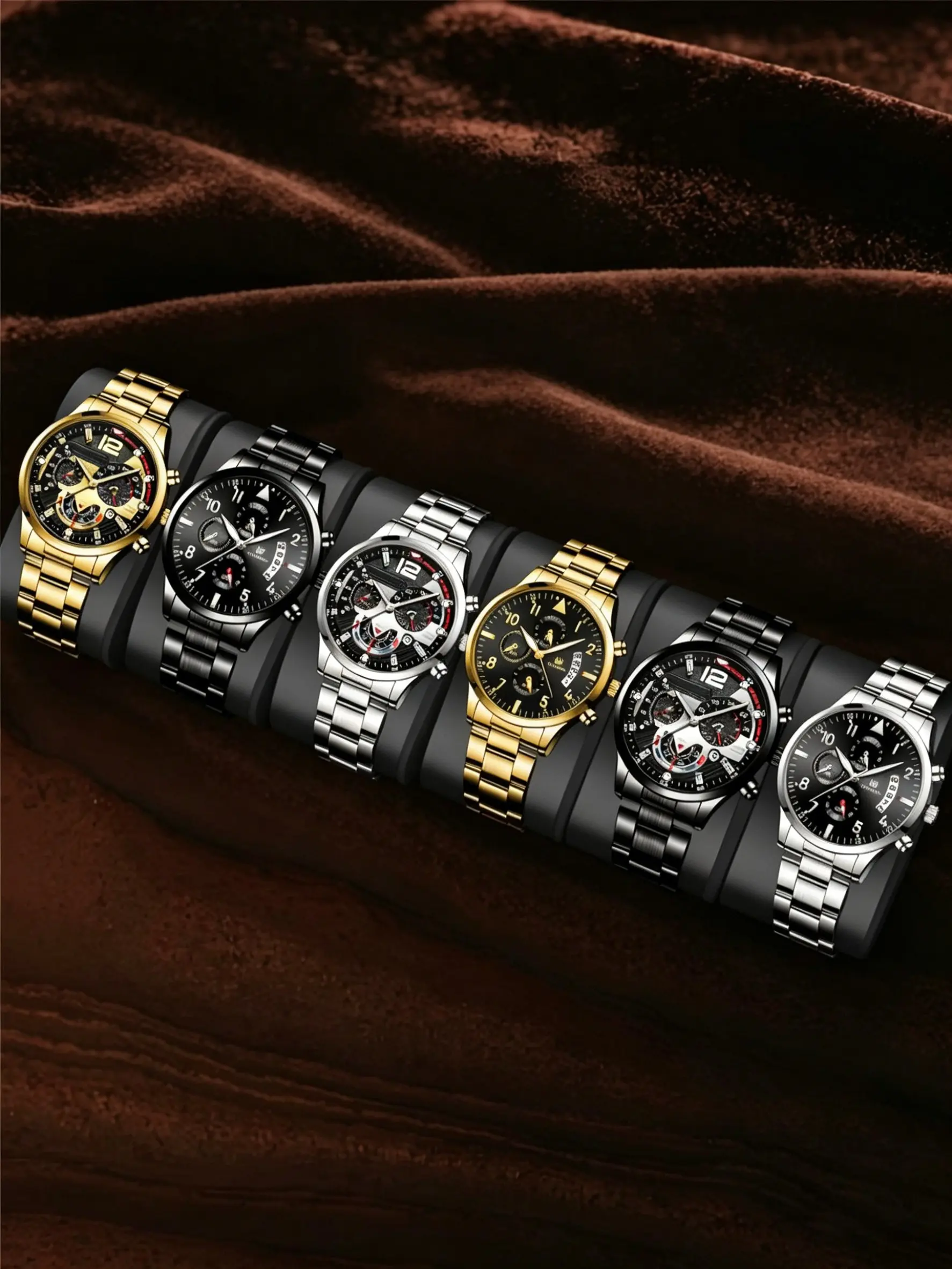 Men's Business Fashion Watch Set, Modern Fashionable Wristwatch Set, Fashion Watch for Parties & Daily Wear, Trendy Versatile & Exquisite Watch, Ideal Birthday Gift, Analog Quartz Movement