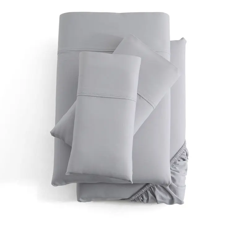 {Malouf} Woven Microfiber Sheet Set :: Twin XL :: Ash