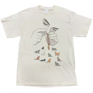 Mini Cats Snorting Illusion Graphic T-Shirt
