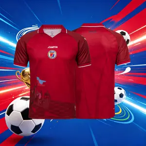2026 Haiti National Home And Away Blue White And Red Short Sleeve Soccer Jersey Fans Version Breathable