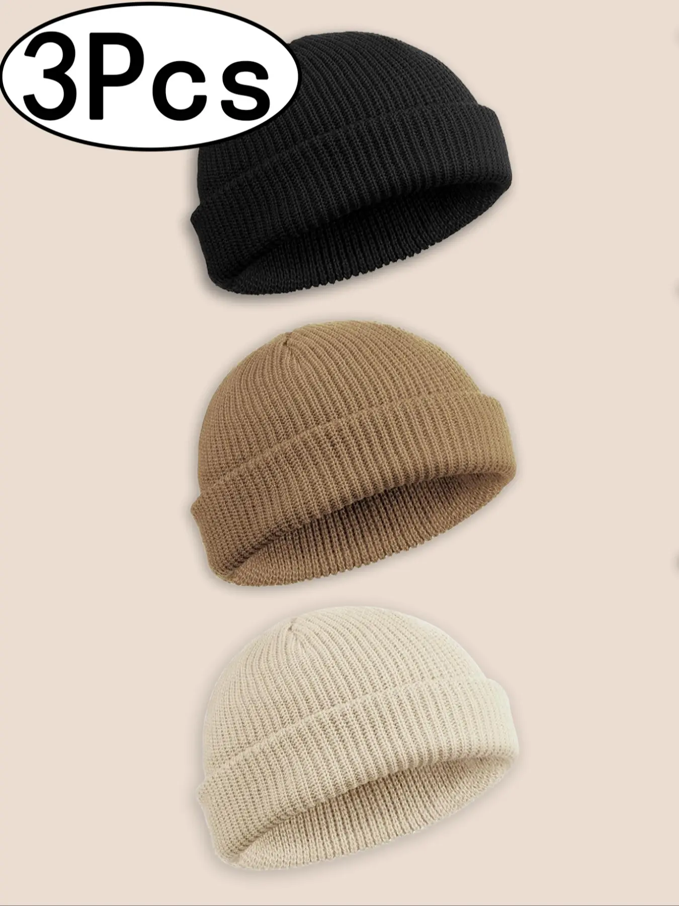 Unisex Multicolor Knit Hat, Casual Fitted Design for All Seasons, Comfortable Fabric for Men & Women, Perfect for Daily Wear, Beanie Fitted, Knitted Hat, Beanies, Beanies Hats