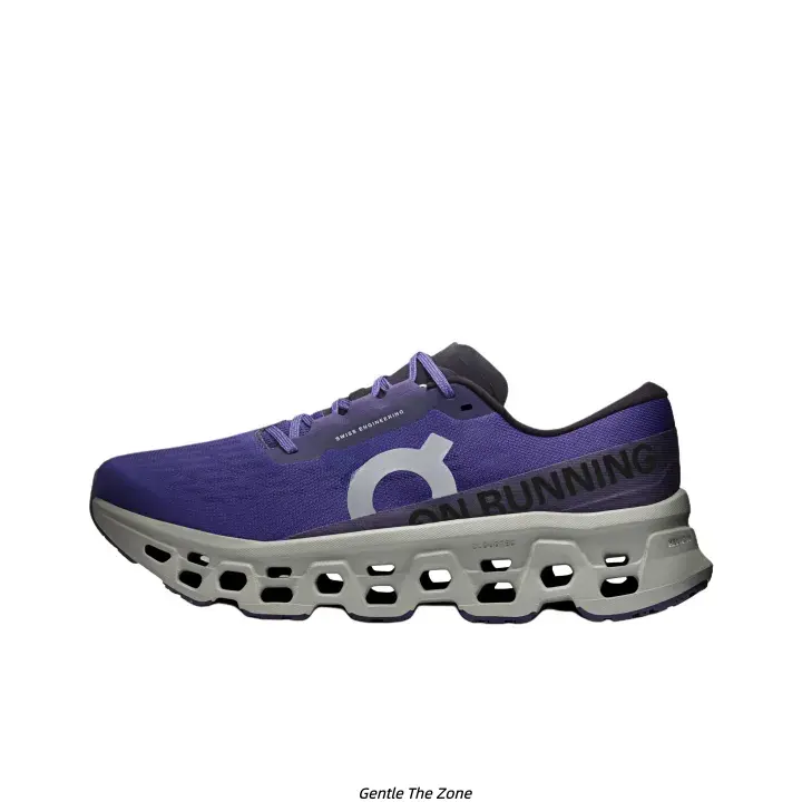 Deep Violet Purple Fine Honeycomb Mesh Low Top Running Sneakers for Men Women, Hollow Segmented Light Gray Wave Cushion Midsole Anti-Slip Road Training Breathable Lightweight Athletic Walking Shoes