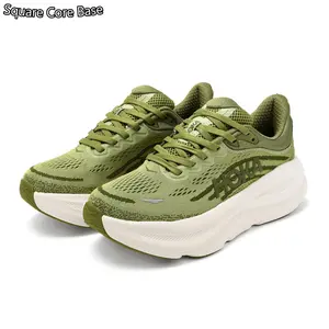 All-Olive Cloud-Like Sneakers – Seamless Knit Fabric, Memory Foam Insole & Non-Slip Rubber Outsole, Minimalist Streetwear Style Perfect for Urban Commute & Light Jogging