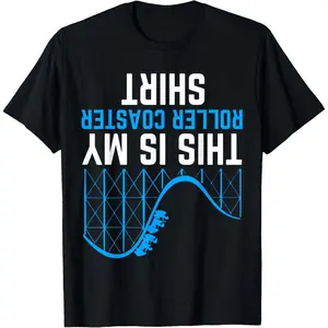 100%cotton This is My Roller Coaster Funny Roller Coaster T-Shirt