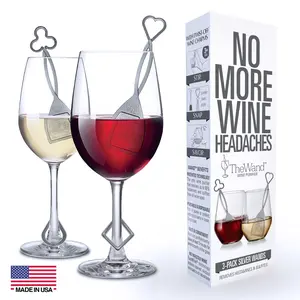 The Wand Wine 3-Pack Purifier Histamine And Sulfite Remover | No More Wine Headache Glass Utensils