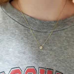 14Kt Gold 0.50 Ct Lab Grown Diamond Pendant Necklace