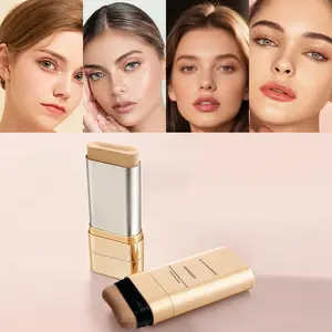 2-in-1 Concealer Foundation Stick - Long-Lasting Full Coverage, Lightweight, Moisturizing & Hydrating, Dual-Ended for Easy Application, Natural Finish
