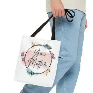 Tote Bag, Inspirational Quote, You Matter, Reusable Grocery Bag, Canvas Tote, Gift for Her, Eco-Friendly Tote, Shoulder Bag, Market Tote
