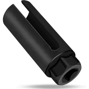 Oxygen sensor socket 22mm 7/ 8inch ,1/ 2inch drive O2 sensor removal tool, made of heavy-duty chrome vanadium steel, with side wire break hole, suitable for automotive exhaust systems, durable and easy to use