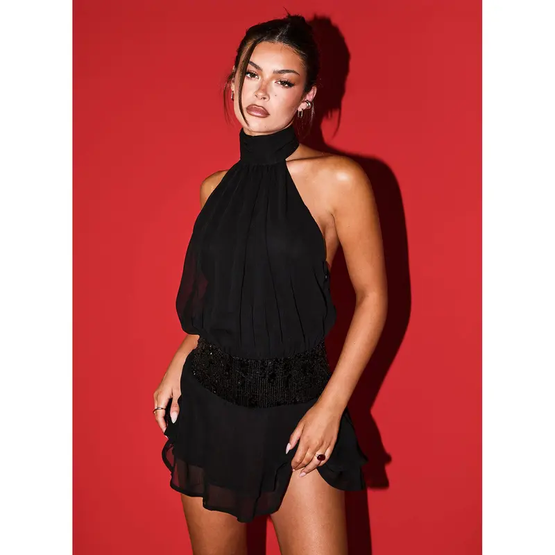 drop waist gown black - TikTok Shop