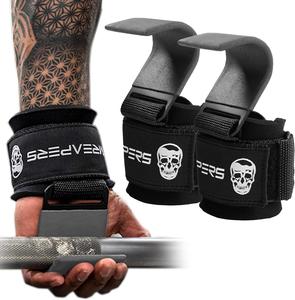 Gymreapers Heavy-Duty Lifting Hooks - Gray, for Deadlifting, Rowing and Pulling Exercises