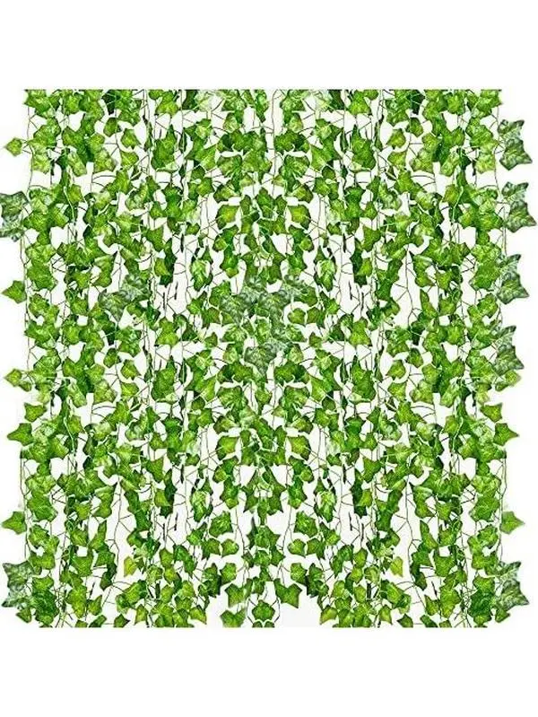 12 Pack 84   Ivy Leaves Vines Artificial Garland Greenery Hanging  for Bedroom Decor Aesthetic, Party Wedding Wall, Halloween, Christmas