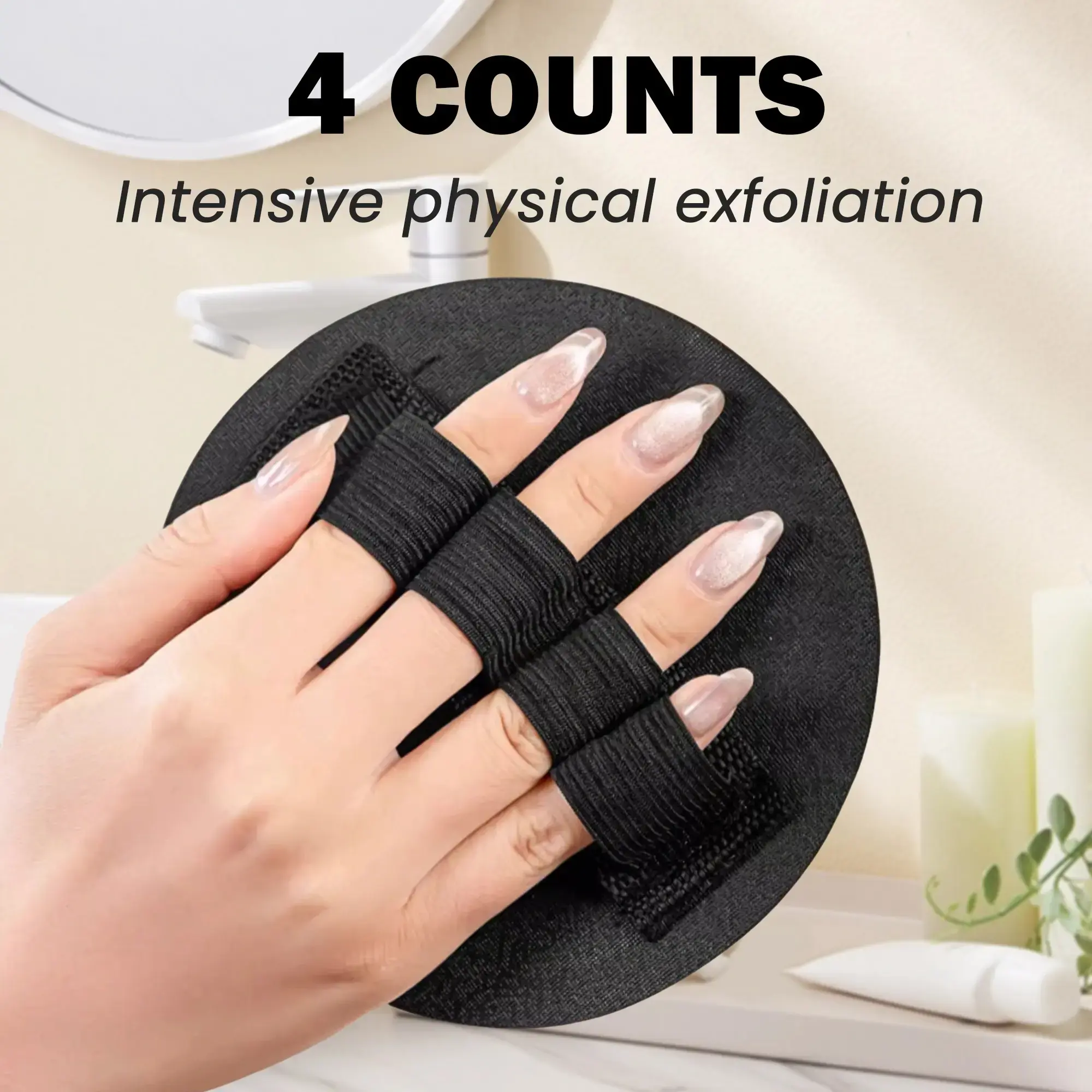 4 Counts Soft Rubber Shower Scrubber for Efficient Cleansing Body, Gentle Exfoliating Bath Brush for All Kinds of Skin and more Cleaning