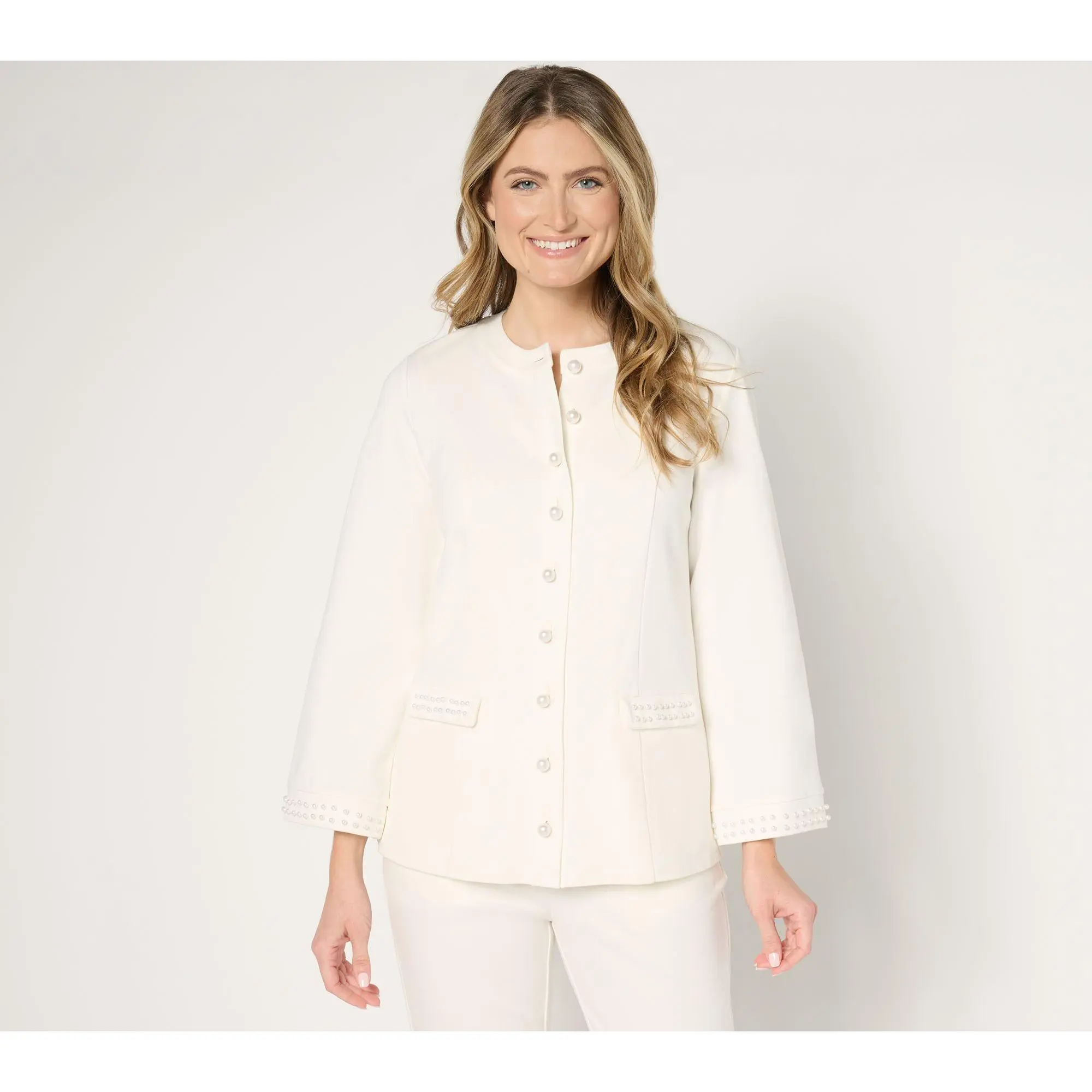 BEAUTIFUL by Lawrence Zarian Petite Simulated Pearl Topper