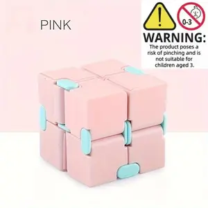 Macaron Color Series Multicolor Cube Stress Relief Toy, Infinite Magic Cube with Infinite Possibilities for Kids Ages 5-6, Lightweight Easy to Carry Portable Fidget Toy for Playtime, Fine Motor Skills