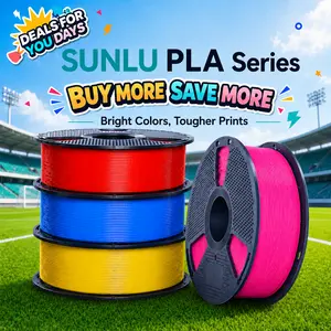 SUNLU PLA Filament 1.75mm, Vibrant Colors, Smooth & Reliable 3D Printer Filament for Models, Crafts, Prototypes, Compatible with FDM Printers