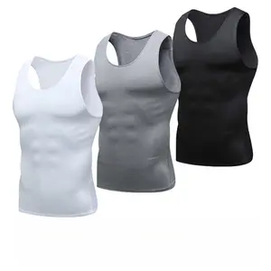 Men's Slim Fit Compression Sport Vest - Summer High Elasticity Quick-Dry Breathable Tight Training Vest for PRO Fitness, Running, Basketball, Gym Athletic Singlet, Compression Vest outdoorfun
