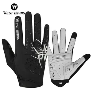 WEST BIKING Bike Gloves .Full Finger Racing Cycling Bike Gloves, Bike Breathable Shock Absorption Mountain Motorcycle Riding Gloves Bicycle Cycling Glove