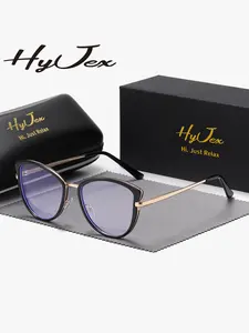 HyJex 1 Piece Unisex Refined Functional Full Frame Plaon Glasses Artistic Modeling Butterfly Frame Plaon Glasses
