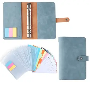 Leather Budget Planner Binder Set, 1/2/3 Sets Binders with Cash Envelope & Budget Sheets & Index Sticker, Money Saving Binder for Budgeting