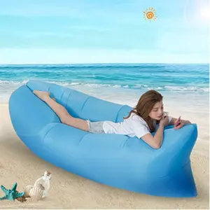 1pc Super Comfortable Inflatable Lounger Sofa Bed - Comes With Storage Bag, Mobile Foldable, Durable Polyester Air Cushion, Outdoor Sofa, Camping Sleeping Pad, Perfect For Camping And Beach Relaxation, Single, Inflatable Sofa