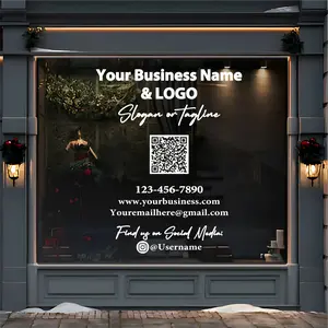Customizable Window Decal, Business Window Decal, Your Company Name or Logo Storefront Vinyl Sticker, Window Door Lettering