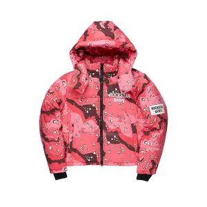 Porchea Pink Camo Puffer Jacket