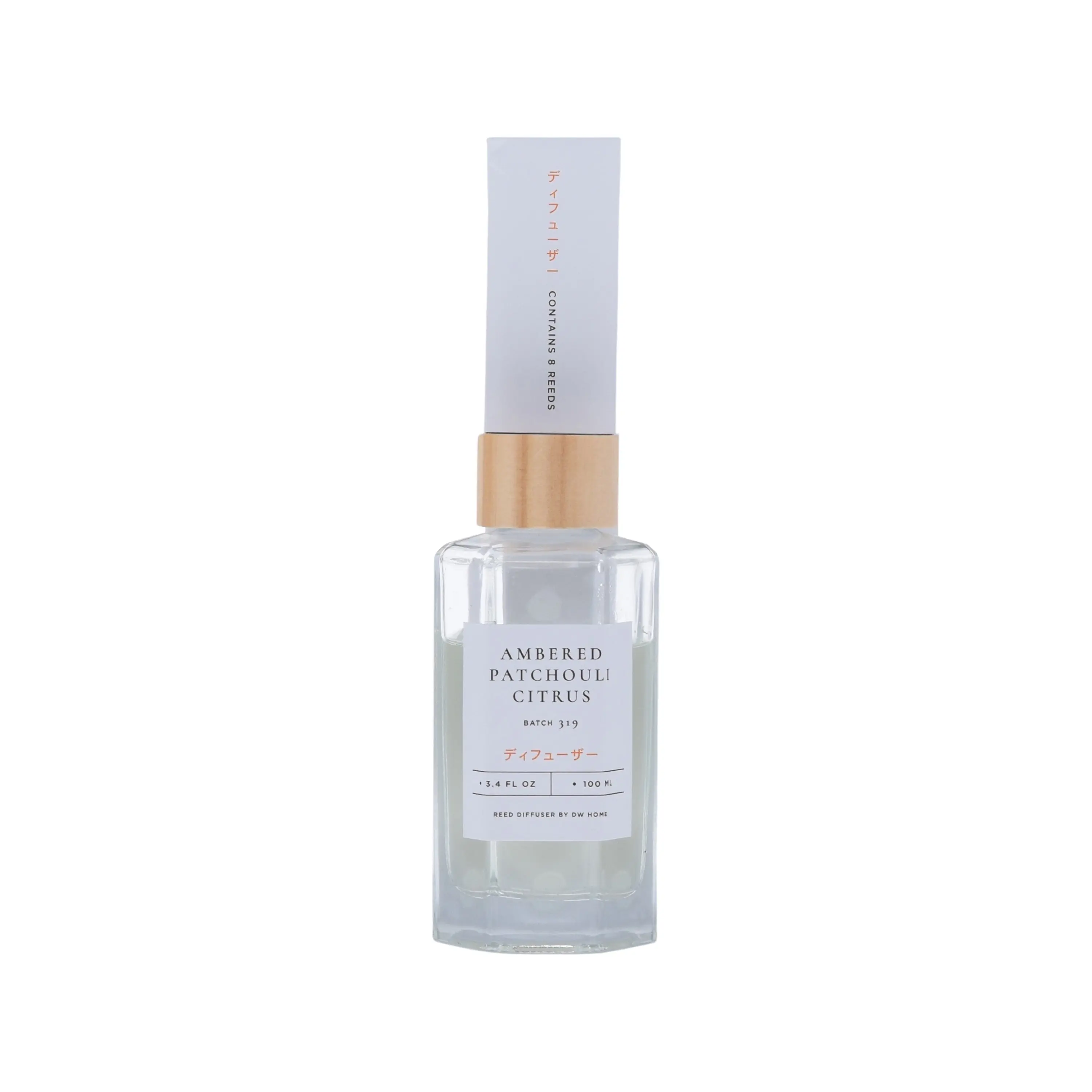 100ml Ambered Patchouli Citrus Aroma Fragrance Oil Reed Diffuser, Home Scent Freshener