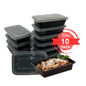 G-BOX Meal Prep Containers with Lids - 32 OZ [Meal Prep, Soup, Salad, Candy, Stackable, BPA-Free, Leak Resistant, Reusable, Dishwasher Safe, Microwave Safe, Freezer Safe] Food Storage Kitchen