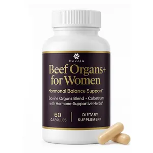 Women's Grass-Fed Primal Beef Organ Dietary Supplement - Ovary, Uterus, Liver, Kidney, Heart, Bone Matrix, Colostrum, Shatavari, Hormone-Supportive Herbs - Healthcare, Natural, Gluten Free, 60 Capsules, Natural Supplements