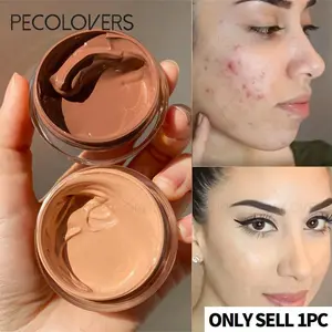 1pc Full-Coverage Concealer, Multiple Colors, Suitable For Sensitive Skin And All Skin Types, Cover Dark Circles, Spots, Marks, And Tear Troughs, With Long-Lasting Matte Finish, Beginer-Friednly, Concealer For Scars