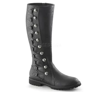 GOTHAM-109 Men's Black Renaissance Boots