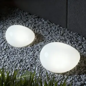 Outdoor Solar Ground Lamp Imitates River Rocks, Garden Pebble Light, Lawn Light, Solar Stone Light, Home Decoration, Solar Landscape Lights