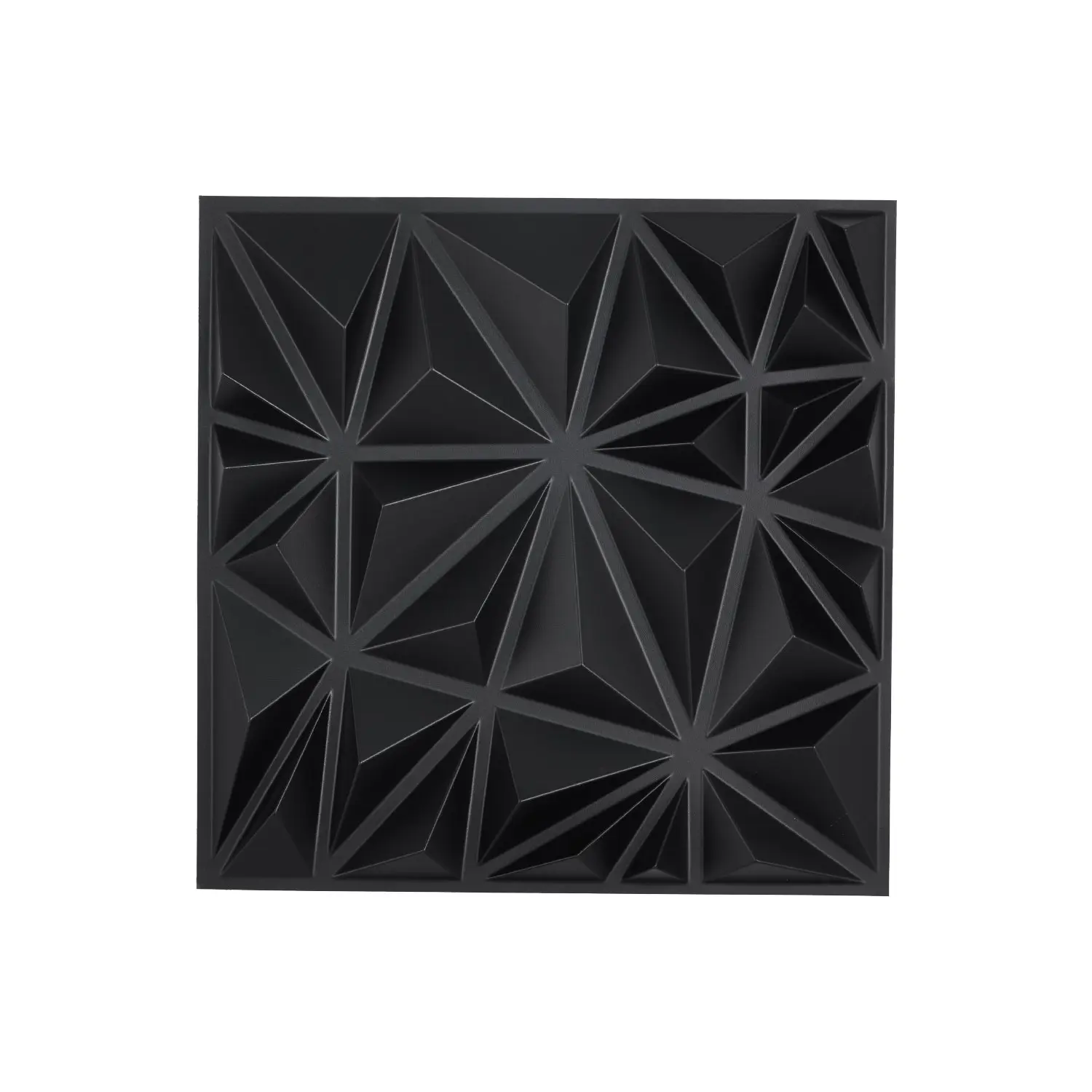 VEVOR 3D PVC Diamond Wall Panels, 33-Pack 11.81x11.81in Geometric Minimalist Matte Black Tiles, 32 Sq. Ft Coverage Accent Wall Panels for Interior Home Decor (Ceiling, Bedroom), Accent Walls