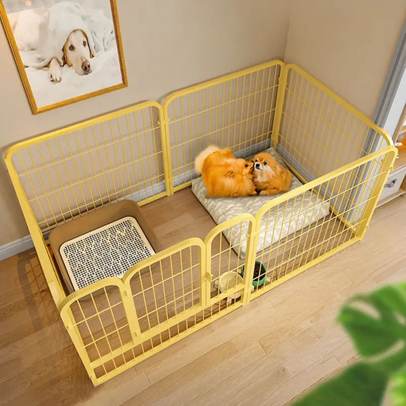 6 Panels Pet Exercise Playpen, Heavy Duty Foldable Dog Puppy Kennel Cage Fence for Small Animals Cat Rabbit, Safe Durable Design