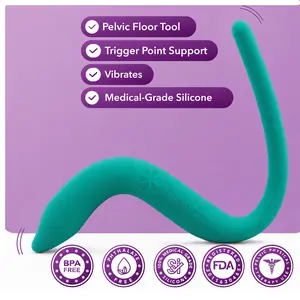 Vibrating Pelvic Wand, Pelvic Floor Muscle Trigger Point Massager, Perineal Massage Tool for Pelvic Physical Therapy & Pain Relief, BPA-Free, Latex-Free (Vibration)