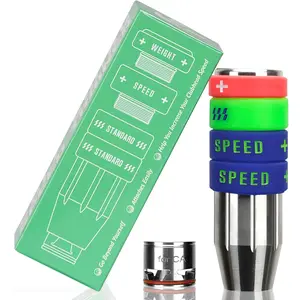 Golf Swing Speed Trainer Adjustable Training Equipment with Three Weight Configuration Options, Compatible with All Major Golf Clubs