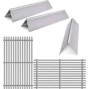 9MM 7637 7635 Gas Grill Grates  for Weber Spirit 200 E-210 S-210, Spirit II GS4 E-215 E-220 67022 67045, 16GA Stainless Steel Cooking Flavorizer Bars BBQ Replacement Accessories 15.3"