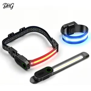 3-in-1 Multi-Mode LED Wristband Light: Headlamp, Wrist Safety Light & Magnetic Work Light, USB Rechargeable for Running, Cycling, Camping & Outdoor Activities