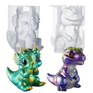 Dinosaur Resin Molds Silicone,Large Dinosaur Figurine Epoxy Resin Molds,Lifelike Tyrannosaurus Rex and Triceratops Animal Silicone Molds for Resina Art, Gifts, Home Decor - LET’S Resin