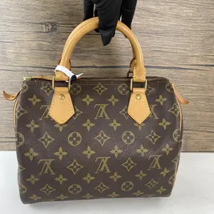 Pre-owned Louis Vuitton Monogram Canvas Speedy 25 Handbag with bag charm