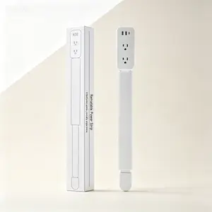 Multi-Port Wall Outlet Extender - Features USB-A, USB-C and 2 AC Sockets, Extends 22 to 34 Inches, 180 Degree Rotation for Hard-to-Reach Plugs, Power Strip Alternative for Nightstand, Sofa, Desk and Home Office Use