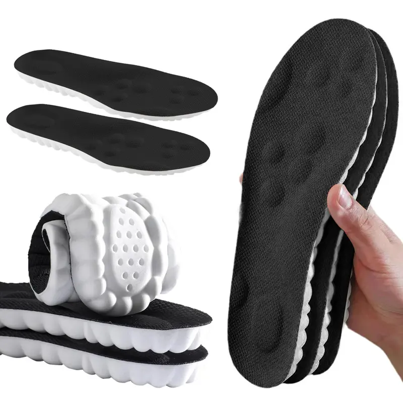 Unisex 4D Tech Orthopedic Cloud Insoles - Soft Cushioned PU Athletic Pads with Shockproof Absorption, Anti-Fatigue, Plantar Fasciitis Pain Relief, Sports Shoes Compatibility for Physical Activities