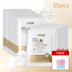 Laikou Korean Snail Collagen Gel Mask 25g x 15, Snail Protein Mask 25gx 15, Collagen Hydration Mask, Free Gift Bag Included for Skincare