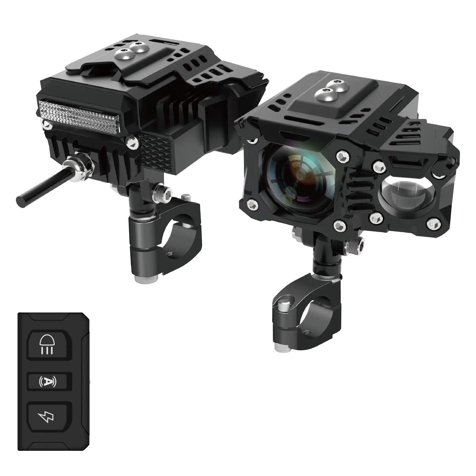 Alien Rider M901 Smart Motorcycle Spotlight, 180W Cornering Light, Built-in Six-Axis Gyroscope, 120° Wide Angle, Automatic Brightness Adjustment for High/Low Beam, IP67 Waterproof and Dustproof.