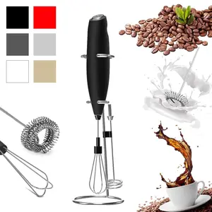 Handheld Milk Frother, 1 Count Rechargeable Electric Milk Frother with Stand, Household Kitchen Appliances for Coffee, Matcha, Hot Chocolate, Coffee Bar Accessories